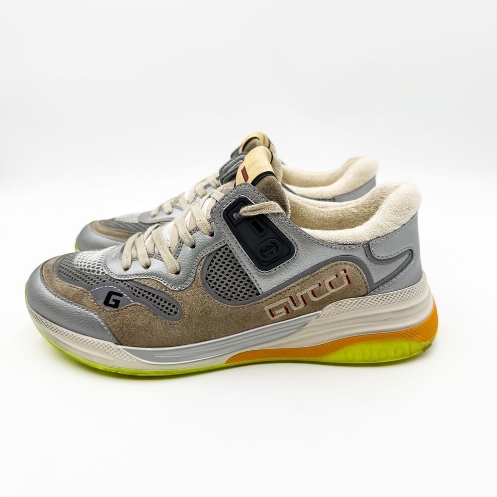 Gucci GG Sneakers Trainers Logo Grey Ultrapace Trainers EU 39.5 US 9.5 - Picture 4 of 10